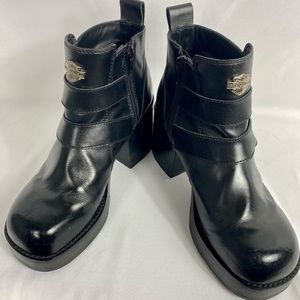 Harley Davidson 84020 Black SHIMMER 4" Boots Women's Sz. 7.5 Vintage